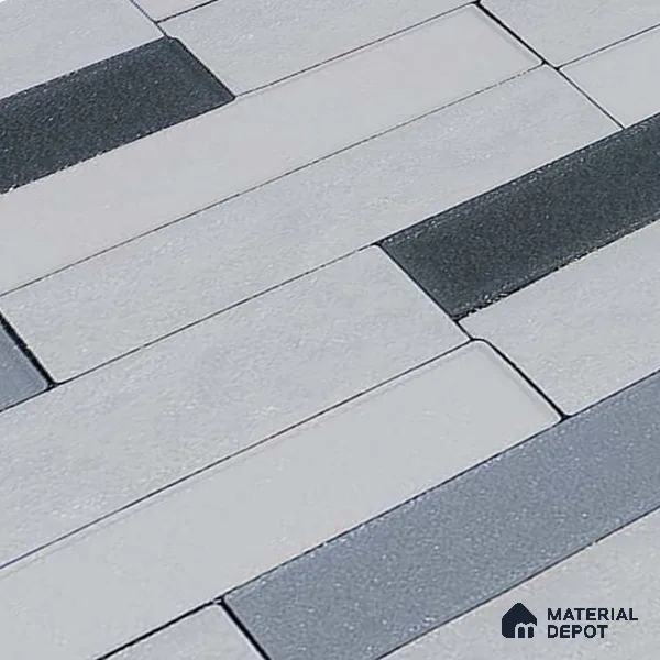 Faux Subway Wall Tile TL 05382 B Miraq Stack White 2 ft x 1 ft Ceramic Matte Finish - 8 mm | Suitable For Kitchen, Bathroom Walls and Backsplashes | Please Expect a Slight Variation of Pattern (Sample)