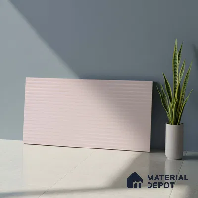 Faux Subway Wall Tile TL 05381 B Miraq Temba Pink 2 ft x 1 ft Ceramic Matte Finish - 8 mm | Suitable For Kitchen, Bathroom Walls and Backsplashes | Please Expect a Slight Variation of Pattern (Sample)