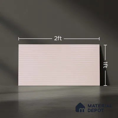 Faux Subway Wall Tile TL 05381 B Miraq Temba Pink 2 ft x 1 ft Ceramic Matte Finish - 8 mm | Suitable For Kitchen, Bathroom Walls and Backsplashes | Please Expect a Slight Variation of Pattern (Sample)