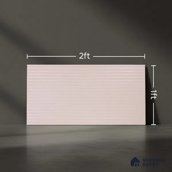 Faux Subway Wall Tile TL 05381 B Miraq Temba Pink 2 ft x 1 ft Ceramic Matte Finish - 8 mm | Suitable For Kitchen, Bathroom Walls and Backsplashes | Please Expect a Slight Variation of Pattern (Sample)
