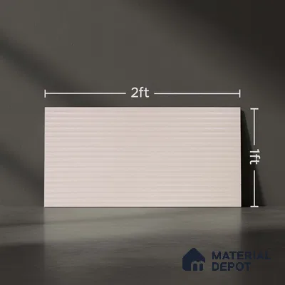 Faux Subway Wall Tile TL 05381 D Miraq Temba Ivory 2 ft x 1 ft Ceramic Matte Finish - 8 mm | Suitable For Kitchen, Bathroom Walls and Backsplashes | Please Expect a Slight Variation of Pattern