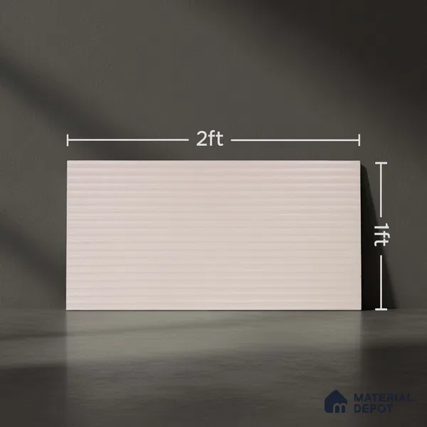 Faux Subway Wall Tile TL 05381 D Miraq Temba Ivory 2 ft x 1 ft Ceramic Matte Finish - 8 mm | Suitable For Kitchen, Bathroom Walls and Backsplashes | Please Expect a Slight Variation of Pattern