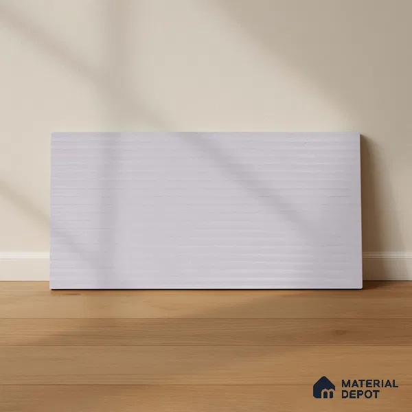 Faux Subway Wall Tile TL 05381 E Miraq Temba White 2 ft x 1 ft Ceramic Matte Finish - 8 mm | Suitable For Kitchen, Bathroom Walls and Backsplashes | Please Expect a Slight Variation of Pattern (Sample)