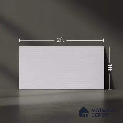 Faux Subway Wall Tile TL 05381 E Miraq Temba White 2 ft x 1 ft Ceramic Matte Finish - 8 mm | Suitable For Kitchen, Bathroom Walls and Backsplashes | Please Expect a Slight Variation of Pattern (Sample)