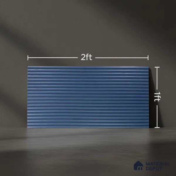Faux Subway Wall Tile TL 05381 Miraq Temba Navy Blue 2 ft x 1 ft Ceramic Matte Finish - 8 mm | Suitable For Kitchen, Bathroom Walls and Backsplashes | Please Expect a Slight Variation of Pattern (Sample)