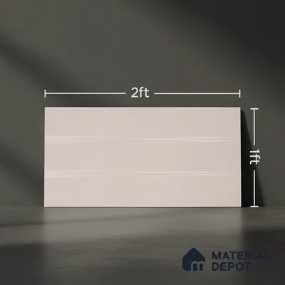 Faux Subway Wall Tile TL 05385 B Miraq Eggshell Ivory 2 ft x 1 ft Ceramic Matte Finish - 8 mm | Suitable For Kitchen, Bathroom Walls and Backsplashes | Please Expect a Slight Variation of Pattern (Sample)
