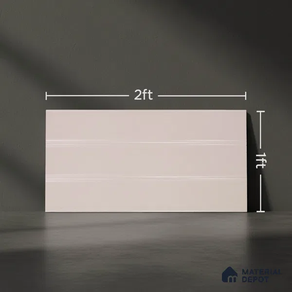 Faux Subway Wall Tile TL 05385 B Miraq Eggshell Ivory 2 ft x 1 ft Ceramic Matte Finish - 8 mm | Suitable For Kitchen, Bathroom Walls and Backsplashes | Please Expect a Slight Variation of Pattern (Sample)