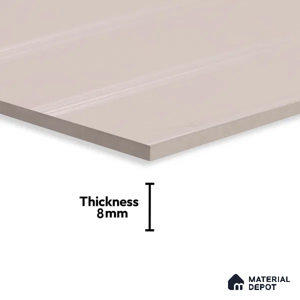 Faux Subway Wall Tile TL 05385 B Miraq Eggshell Ivory 2 ft x 1 ft Ceramic Matte Finish - 8 mm | Suitable For Kitchen, Bathroom Walls and Backsplashes | Please Expect a Slight Variation of Pattern (Sample)