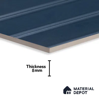 Faux Subway Wall Tile TL 05385 D Miraq Nautical Blue 2 ft x 1 ft Ceramic Matte Finish - 8 mm | Suitable For Kitchen, Bathroom Walls and Backsplashes | Please Expect a Slight Variation of Pattern (Sample)
