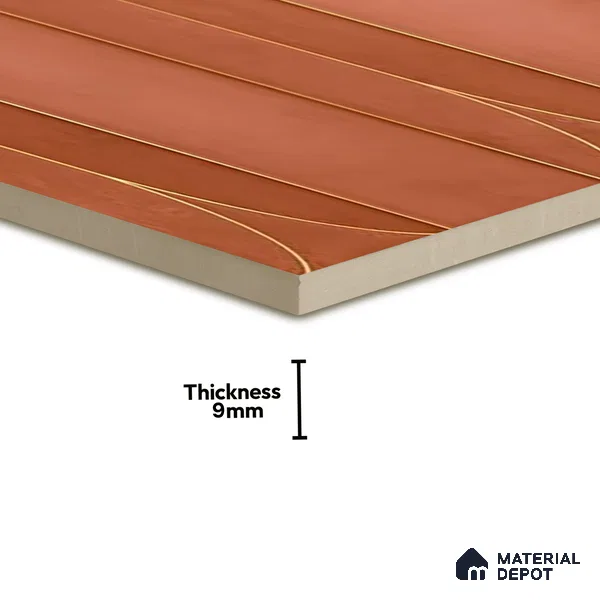 Faux Subway Wall Tile TL 05295 B Splendore Golden Arch Cotto 2 ft x 1 ft Ceramic Matte Finish - 9 mm | Suitable for Bathroom, Balcony, Kitchen Walls & Backsplashes | Please Expect a Slight Variation of Pattern (Sample)