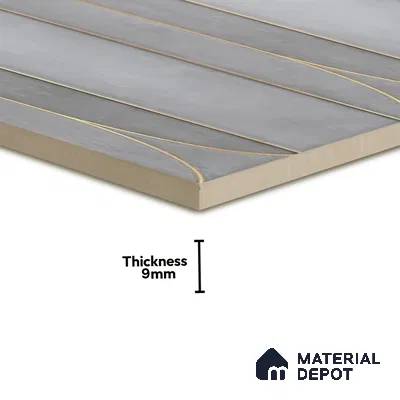 Faux Subway Wall Tile TL 05295 D Splendore Golden Arch Shadow 2 ft x 1 ft Ceramic Matte Finish - 9 mm | Suitable for Bathroom, Balcony, Kitchen Walls & Backsplashes | Please Expect a Slight Variation of Pattern (Sample)