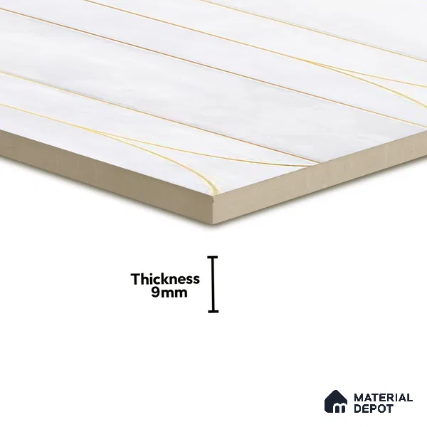 Faux Subway Wall Tile TL 05295 E Splendore Golden Arch Frost 2 ft x 1 ft Ceramic Matte Finish - 9 mm | Suitable for Bathroom, Balcony, Kitchen Walls & Backsplashes | Please Expect a Slight Variation of Pattern (Sample)