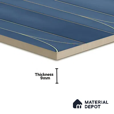 Faux Subway Wall Tile TL 05295 F Splendore Golden Arch Azulite 2 ft x 1 ft Ceramic Matte Finish - 9 mm | Suitable for Bathroom, Balcony, Kitchen Walls & Backsplashes | Please Expect a Slight Variation of Pattern (Sample)