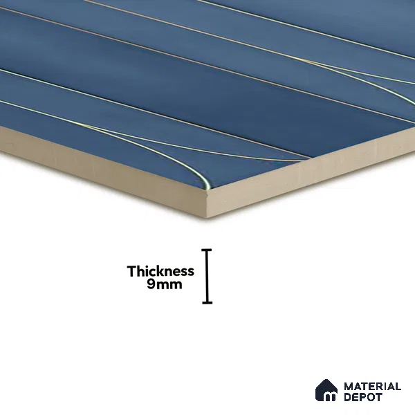 Faux Subway Wall Tile TL 05295 F Splendore Golden Arch Azulite 2 ft x 1 ft Ceramic Matte Finish - 9 mm | Suitable for Bathroom, Balcony, Kitchen Walls & Backsplashes | Please Expect a Slight Variation of Pattern (Sample)