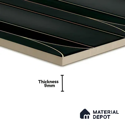 Faux Subway Wall Tile TL 05295 Splendore Golden Arch Nexa 2 ft x 1 ft Ceramic Matte Finish - 9 mm | Suitable for Bathroom, Balcony, Kitchen Walls & Backsplashes | Please Expect a Slight Variation of Pattern (Sample)