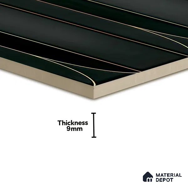 Faux Subway Wall Tile TL 05295 Splendore Golden Arch Nexa 2 ft x 1 ft Ceramic Matte Finish - 9 mm | Suitable for Bathroom, Balcony, Kitchen Walls & Backsplashes | Please Expect a Slight Variation of Pattern (Sample)