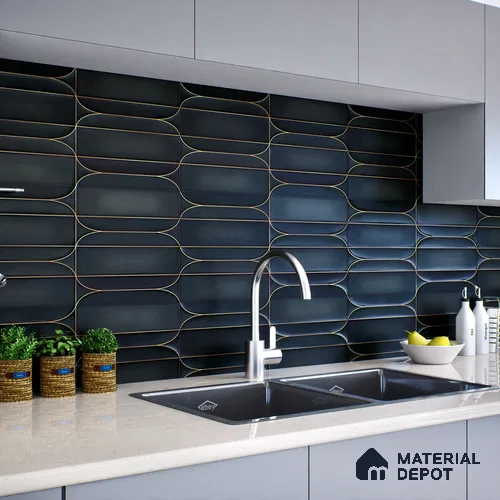 Faux Subway Wall Tile TL 05295 Splendore Golden Arch Nexa 2 ft x 1 ft Ceramic Matte Finish - 9 mm | Suitable for Bathroom, Balcony, Kitchen Walls & Backsplashes | Please Expect a Slight Variation of Pattern