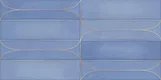 Faux Subway Wall Tile TL 05295 H Splendore Golden Arch Ocean 2 ft x 1 ft Ceramic Matte Finish - 9 mm | Suitable for Bathroom, Balcony, Kitchen Walls & Backsplashes | Image 01