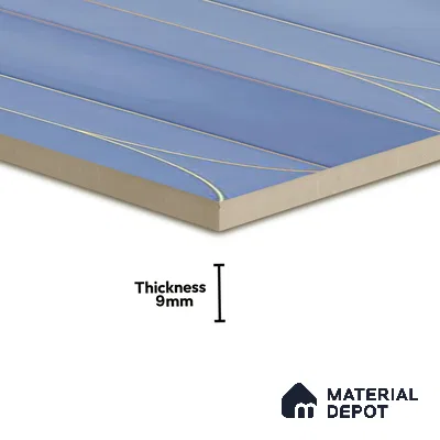 Faux Subway Wall Tile TL 05295 H Splendore Golden Arch Ocean 2 ft x 1 ft Ceramic Matte Finish - 9 mm | Suitable for Bathroom, Balcony, Kitchen Walls & Backsplashes | Please Expect a Slight Variation of Pattern (Sample)
