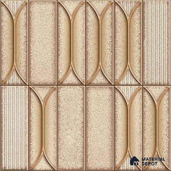 Faux Subway Wall Tile TL 06331 Marine Edge 12 inch x 12 inch Ceramic Matte Finish - 9.5 mm | Suitable for Accent / Feature Walls, Bathroom, Kitchen Wall & Backsplashes | Please Expect a Slight Variation of Pattern
