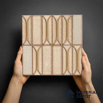Faux Subway Wall Tile TL 06331  Marine Edge 12 inch x 12 inch Ceramic Matte Finish - 9.5 mm | Suitable for Accent / Feature Walls, Bathroom, Kitchen Wall & Backsplashes | Please Expect a Slight Variation of Pattern