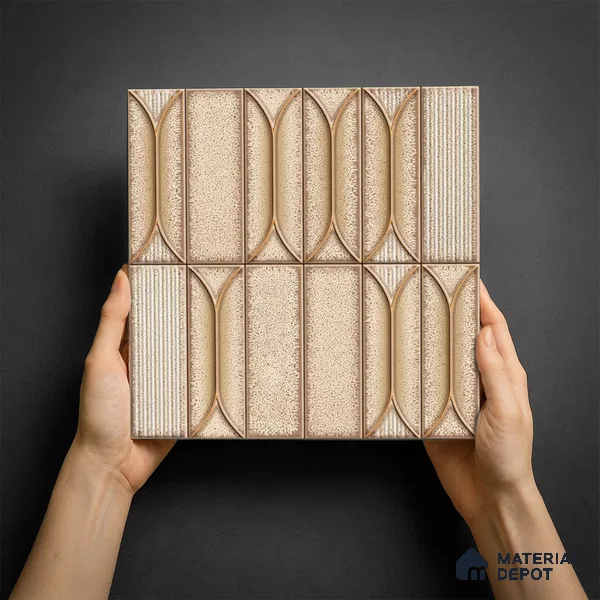 Faux Subway Wall Tile TL 06331 Marine Edge 12 inch x 12 inch Ceramic Matte Finish - 9.5 mm | Suitable for Accent / Feature Walls, Bathroom, Kitchen Wall & Backsplashes | Please Expect a Slight Variation of Pattern