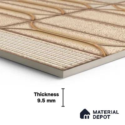 Faux Subway Wall Tile TL 06331  Marine Edge 12 inch x 12 inch Ceramic Matte Finish - 9.5 mm | Suitable for Accent / Feature Walls, Bathroom, Kitchen Wall & Backsplashes | Please Expect a Slight Variation of Pattern