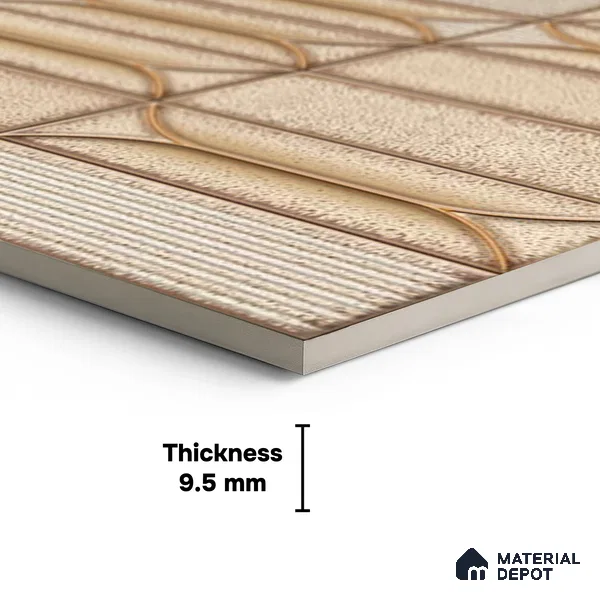 Faux Subway Wall Tile TL 06331 Marine Edge 12 inch x 12 inch Ceramic Matte Finish - 9.5 mm | Suitable for Accent / Feature Walls, Bathroom, Kitchen Wall & Backsplashes | Please Expect a Slight Variation of Pattern