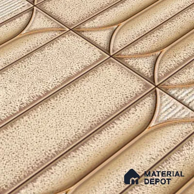 Faux Subway Wall Tile TL 06331  Marine Edge 12 inch x 12 inch Ceramic Matte Finish - 9.5 mm | Suitable for Accent / Feature Walls, Bathroom, Kitchen Wall & Backsplashes | Please Expect a Slight Variation of Pattern