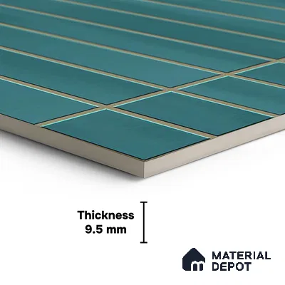 Faux Subway Wall Tile TL 06338 C  Spacora 12 inch x 12 inch Ceramic Matte Finish - 9.5 mm | Suitable for Accent / Feature Walls, Bathroom, Kitchen Wall & Backsplashes | Please Expect a Slight Variation of Pattern (Sample)