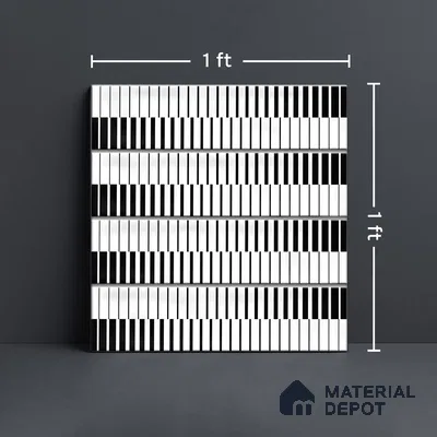 Faux Subway Wall Tile TL 06350  City 12 inch x 12 inch Ceramic Matte Finish - 9.5 mm | Suitable for Accent / Feature Walls, Bathroom, Kitchen Wall & Backsplashes | Please Expect a Slight Variation of Pattern