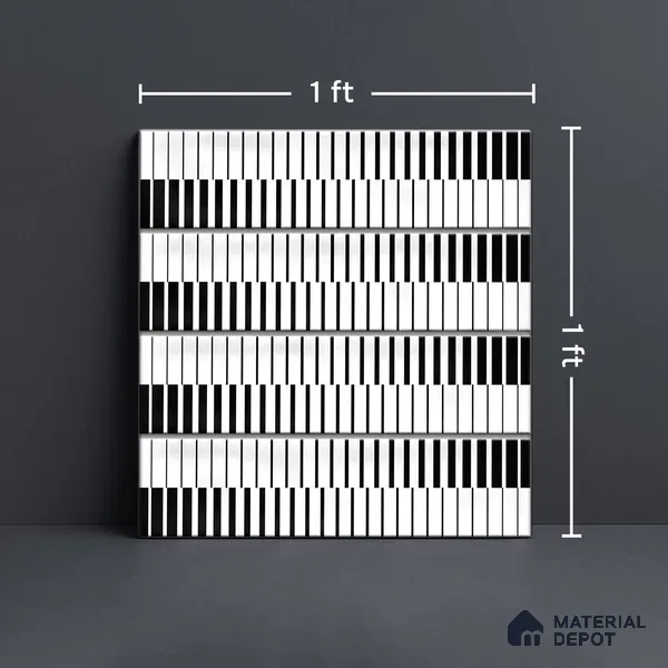 Faux Subway Wall Tile TL 06350 City 12 inch x 12 inch Ceramic Matte Finish - 9.5 mm | Suitable for Accent / Feature Walls, Bathroom, Kitchen Wall & Backsplashes | Please Expect a Slight Variation of Pattern