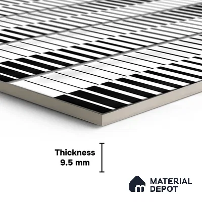 Faux Subway Wall Tile TL 06350  City 12 inch x 12 inch Ceramic Matte Finish - 9.5 mm | Suitable for Accent / Feature Walls, Bathroom, Kitchen Wall & Backsplashes | Please Expect a Slight Variation of Pattern