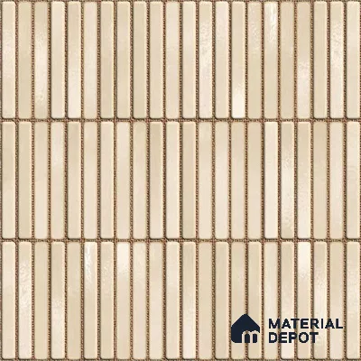 Faux Subway Wall Tile TL 06339 B  Kitkat Chocogrid 12 inch x 12 inch Ceramic Glossy Finish - 9.5 mm | Suitable for Accent / Feature Walls, Bathroom, Kitchen Wall & Backsplashes | Please Expect a Slight Variation of Pattern (Sample)
