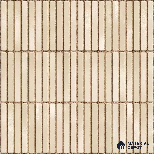 Faux Subway Wall Tile TL 06339 B  Kitkat Chocogrid 12 inch x 12 inch Ceramic Glossy Finish - 9.5 mm | Suitable for Accent / Feature Walls, Bathroom, Kitchen Wall & Backsplashes | Please Expect a Slight Variation of Pattern (Sample)