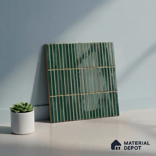 Faux Subway Wall Tile TL 06339  Kitkat Stripora 12 inch x 12 inch Ceramic Glossy Finish - 9.5 mm | Suitable for Accent / Feature Walls, Bathroom, Kitchen Wall & Backsplashes | Please Expect a Slight Variation of Pattern