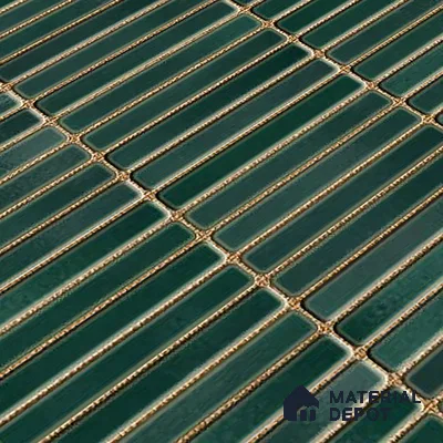 Faux Subway Wall Tile TL 06339  Kitkat Stripora 12 inch x 12 inch Ceramic Glossy Finish - 9.5 mm | Suitable for Accent / Feature Walls, Bathroom, Kitchen Wall & Backsplashes | Please Expect a Slight Variation of Pattern (Sample)