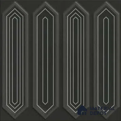Faux Subway Wall Tile TL 06345 B  Picket Borderline 12 inch x 12 inch Ceramic Matte Finish - 9.5 mm | Suitable for Accent / Feature Walls, Bathroom, Kitchen Wall & Backsplashes | Please Expect a Slight Variation of Pattern (Sample)