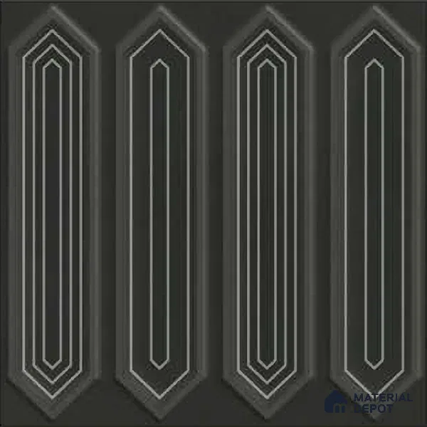 Faux Subway Wall Tile TL 06345 B  Picket Borderline 12 inch x 12 inch Ceramic Matte Finish - 9.5 mm | Suitable for Accent / Feature Walls, Bathroom, Kitchen Wall & Backsplashes | Please Expect a Slight Variation of Pattern (Sample)