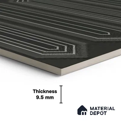 Faux Subway Wall Tile TL 06345 B  Picket Borderline 12 inch x 12 inch Ceramic Matte Finish - 9.5 mm | Suitable for Accent / Feature Walls, Bathroom, Kitchen Wall & Backsplashes | Please Expect a Slight Variation of Pattern (Sample)