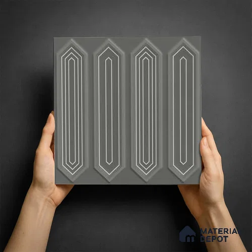 Faux Subway Wall Tile TL 06345 C  Picket Edgora 12 inch x 12 inch Ceramic Matte Finish - 9.5 mm | Suitable for Accent / Feature Walls, Bathroom, Kitchen Wall & Backsplashes | Please Expect a Slight Variation of Pattern