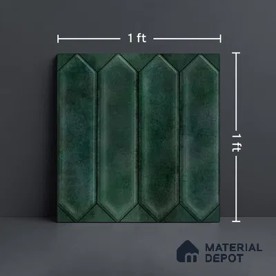 Faux Subway Wall Tile TL 06347 B  Picket Gardenrix 12 inch x 12 inch Ceramic Matte Finish - 9.5 mm | Suitable for Accent / Feature Walls, Bathroom, Kitchen Wall & Backsplashes | Please Expect a Slight Variation of Pattern