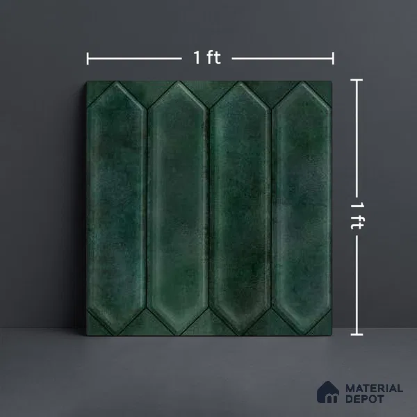 Faux Subway Wall Tile TL 06347 B  Picket Gardenrix 12 inch x 12 inch Ceramic Matte Finish - 9.5 mm | Suitable for Accent / Feature Walls, Bathroom, Kitchen Wall & Backsplashes | Please Expect a Slight Variation of Pattern