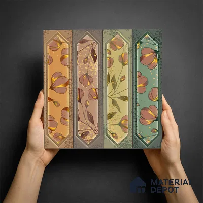 Faux Subway Wall Tile TL 06346 D  Picket Shape Flow 12 inch x 12 inch Ceramic Matte Finish - 9.5 mm | Suitable for Accent / Feature Walls, Bathroom, Kitchen Wall & Backsplashes | Please Expect a Slight Variation of Pattern