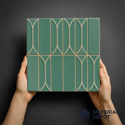 Faux Subway Wall Tile TL 06332  Sailstone 12 inch x 12 inch Ceramic Matte Finish - 9.5 mm | Suitable for Accent / Feature Walls, Bathroom, Kitchen Wall & Backsplashes | Please Expect a Slight Variation of Pattern