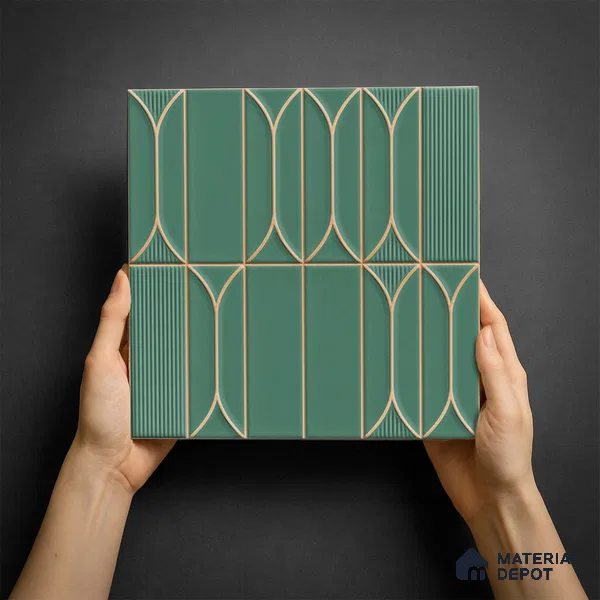 Faux Subway Wall Tile TL 06332 Sailstone 12 inch x 12 inch Ceramic Matte Finish - 9.5 mm | Suitable for Accent / Feature Walls, Bathroom, Kitchen Wall & Backsplashes | Please Expect a Slight Variation of Pattern
