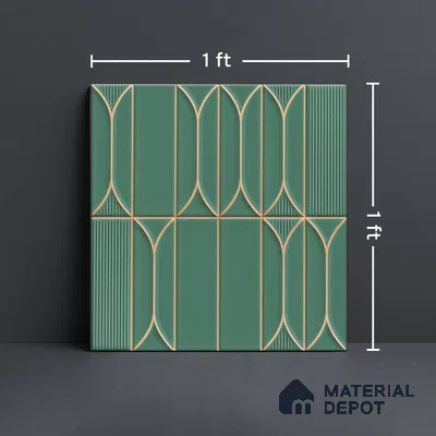 Faux Subway Wall Tile TL 06332  Sailstone 12 inch x 12 inch Ceramic Matte Finish - 9.5 mm | Suitable for Accent / Feature Walls, Bathroom, Kitchen Wall & Backsplashes | Please Expect a Slight Variation of Pattern