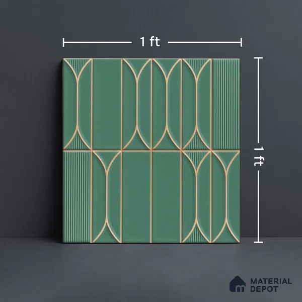 Faux Subway Wall Tile TL 06332 Sailstone 12 inch x 12 inch Ceramic Matte Finish - 9.5 mm | Suitable for Accent / Feature Walls, Bathroom, Kitchen Wall & Backsplashes | Please Expect a Slight Variation of Pattern