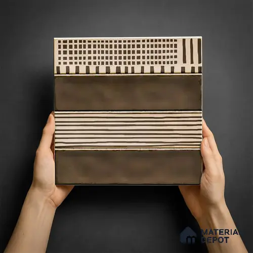 Faux Subway Wall Tile TL 06351 B  Trackora 12 inch x 12 inch Ceramic Matte Finish - 9.5 mm | Suitable for Accent / Feature Walls, Bathroom, Kitchen Wall & Backsplashes | Please Expect a Slight Variation of Pattern