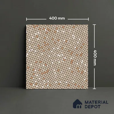 TL 07166 Fawn Kakhi 400x400 mm Matte Finish Parking Vitrified Tile - 12 mm | Pattern Alignment May Vary | 2-3 mm Spacer is Mandatory